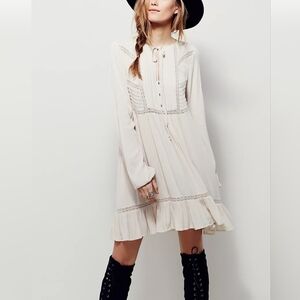 Free People Sweet Treat Dress / Gauze Soft Grey Lilac XS